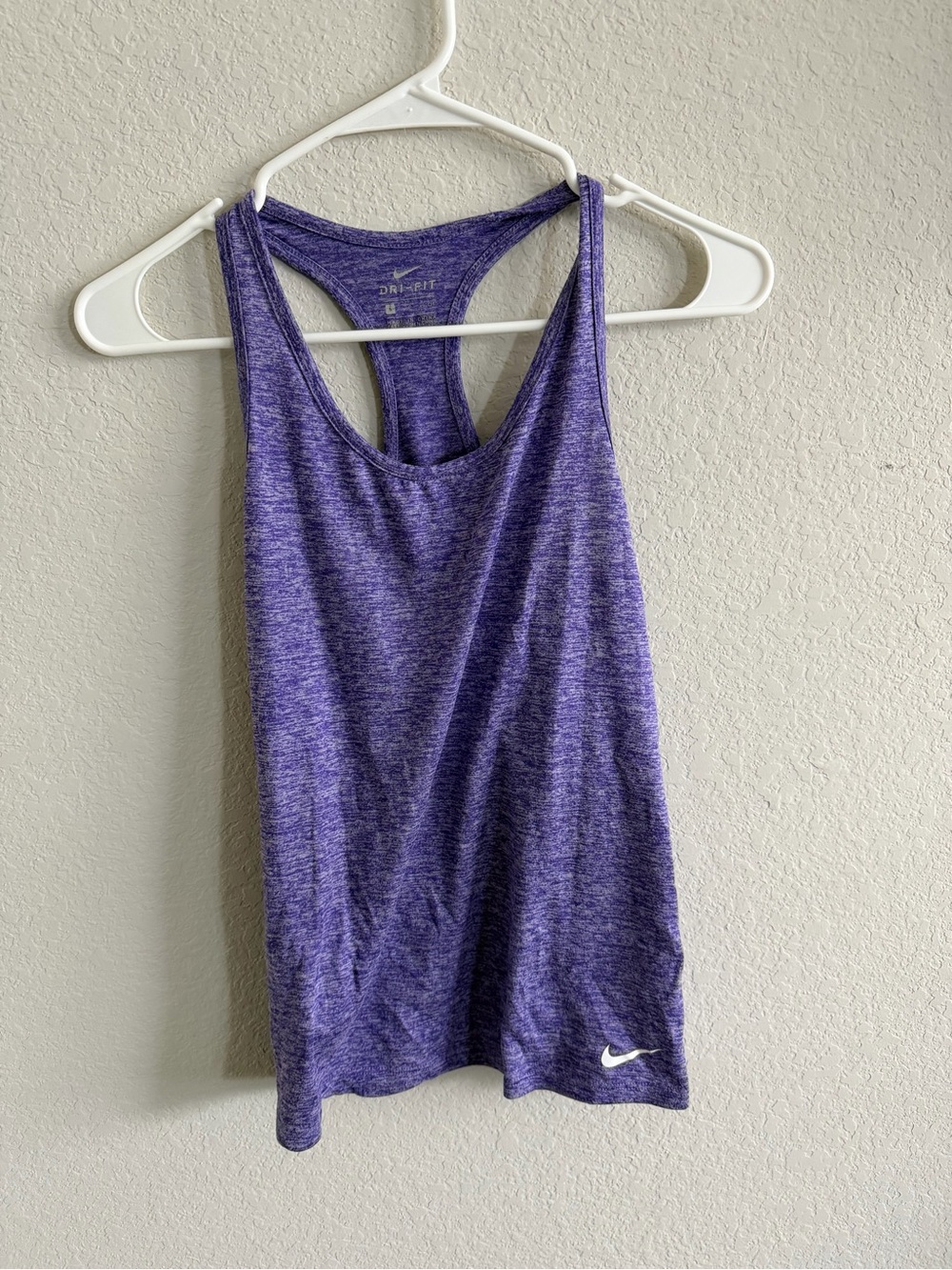 Nike Drifit Purple Heathered Racerback Tank Top